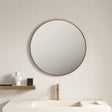 Aluminum Framed 750mm Round Mirror - Brushed Gold mercioaustralia