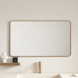 Aluminum Framed 1200mm Rectangular Mirror - Brushed Gold mercioaustralia