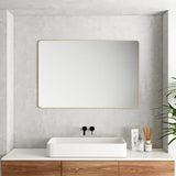Aluminum Framed 1200mm Rectangular Mirror - Brushed Gold mercioaustralia