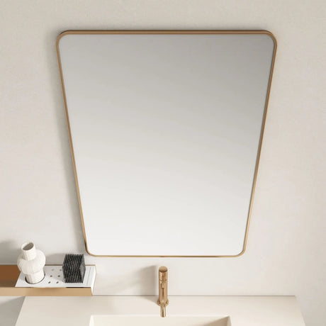 Aluminum Framed 900mm Rectangular Mirror - Brushed Gold mercioaustralia