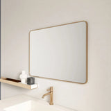 Aluminum Framed 600mm  Rectangular Mirror- Brushed Gold mercioaustralia