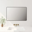 Aluminum Framed 900mm Rectangular Mirror - Matt Black mercioaustralia