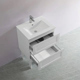 Fremantle PVC Wall Hung Cabinet Vanity 600mm (Matte White) Poseidon