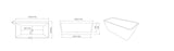 Fortuna Ultra-Thin Back-to-Wall Bathtub - Gloss White mercioaustralia