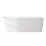 Fortuna Ultra-Thin Back-to-Wall Bathtub - Gloss White mercioaustralia