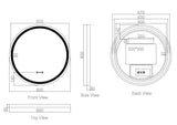 Freya 600/750/900mm LED Round Mirror mercioaustralia