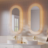 Freya 600×1200mm LED Textured Oval Mirror mercioaustralia