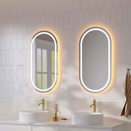 Freya 500×900mm LED Oval Mirror mercioaustralia