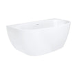 Keeto Back-To-Wall Acrylic Bath with Overflow, 1500mm fienza