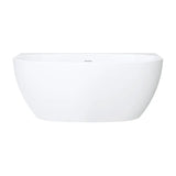 Keeto Back-To-Wall Acrylic Bath with Overflow, 1500mm fienza