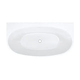 Keeto Back-To-Wall Acrylic Bath with Overflow, 1500mm fienza