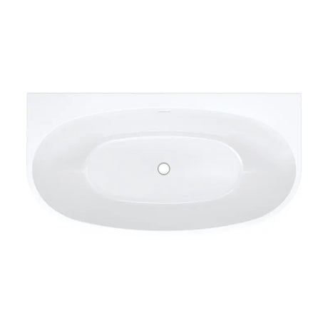 Keeto Back-To-Wall Acrylic Bath with Overflow, 1500mm fienza