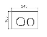R&T In Wall White Glass Push Plate Poseidonbk