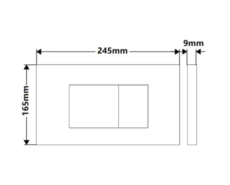 R&T In Wall Chrome Push Plate Poseidonbk