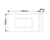 R&T In Wall Black Push Plate Poseidonbk