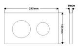 R&T In Wall Chrome Push Plate Poseidonbk