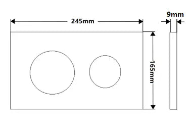 R&T In Wall Chrome Push Plate Poseidonbk