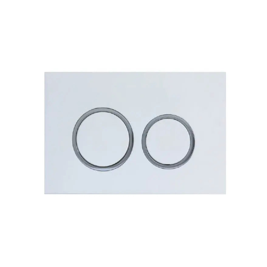 R&T In Wall White Push Plate Poseidonbk