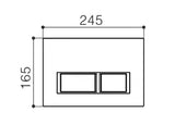 R&T In Wall Chrome Push Plate Poseidonbk