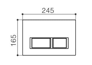 R&T In Wall Gloss White Push Plate Poseidonbk