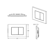 R&T In Wall Gloss White Push Plate Poseidonbk