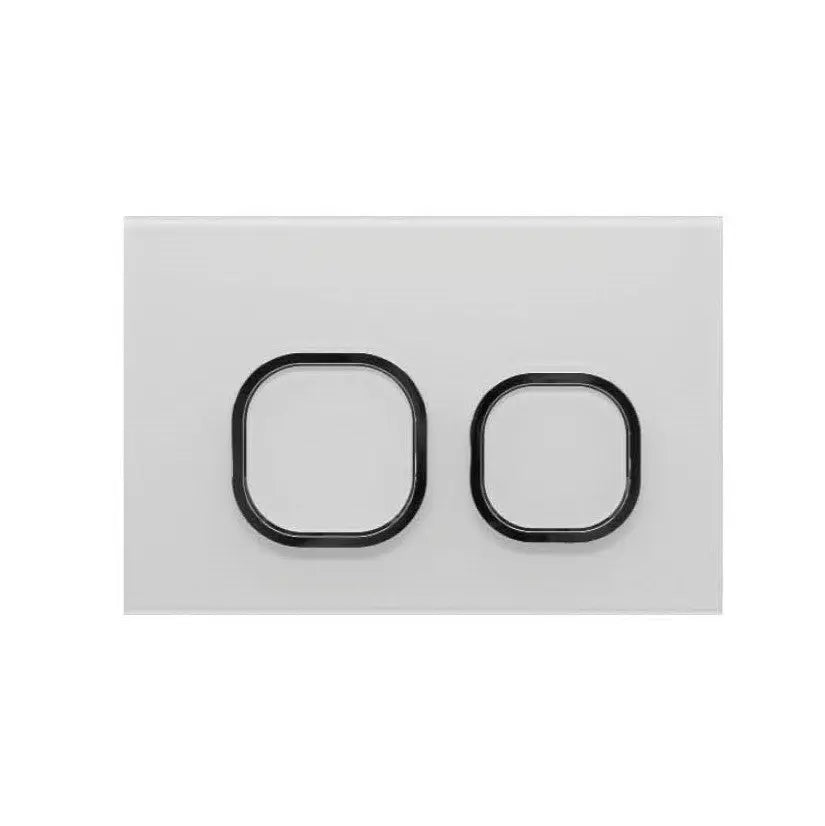 R&T In Wall White Glass Push Plate Poseidonbk