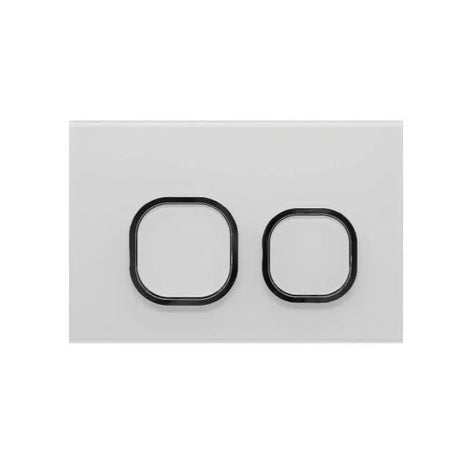 R&T In Wall White Glass Push Plate Poseidonbk