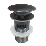 32mm Gun Metal Pop Up Waste Overflow Aquaperla