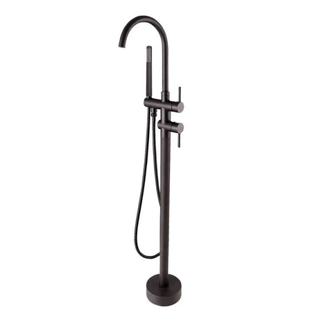Gunmetal Freestanding Tap with Handheld Shower Aquaperla