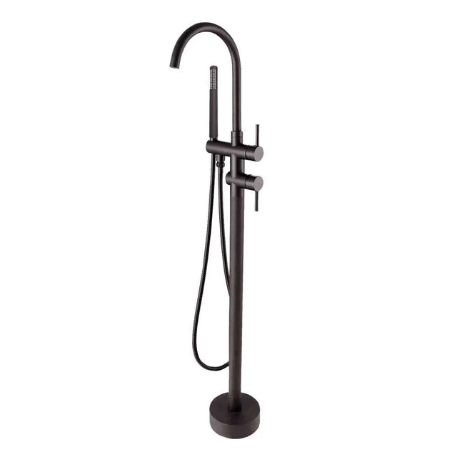 Gunmetal Freestanding Tap with Handheld Shower Aquaperla