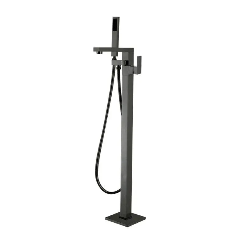Gunmetal Freestanding Tap with Handheld Shower Aquaperla