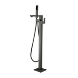 Gunmetal Freestanding Tap with Handheld Shower Aquaperla