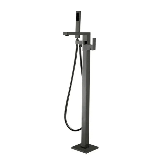 Gunmetal Freestanding Tap with Handheld Shower Aquaperla