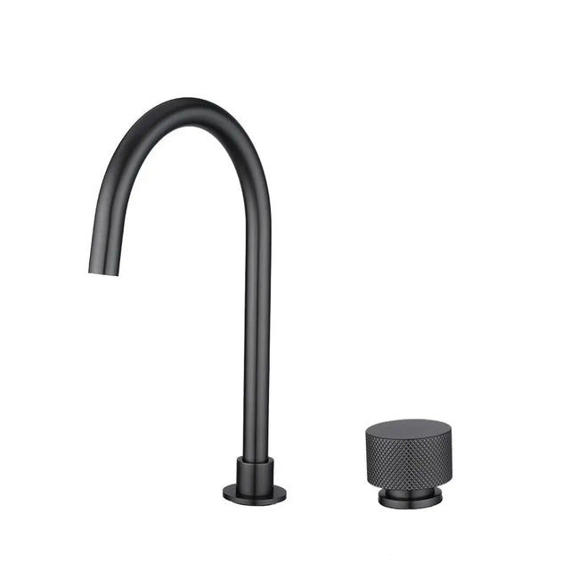 MOON - Brushed Gun Metal Grey Swivel Basin Mixer Aquaperla