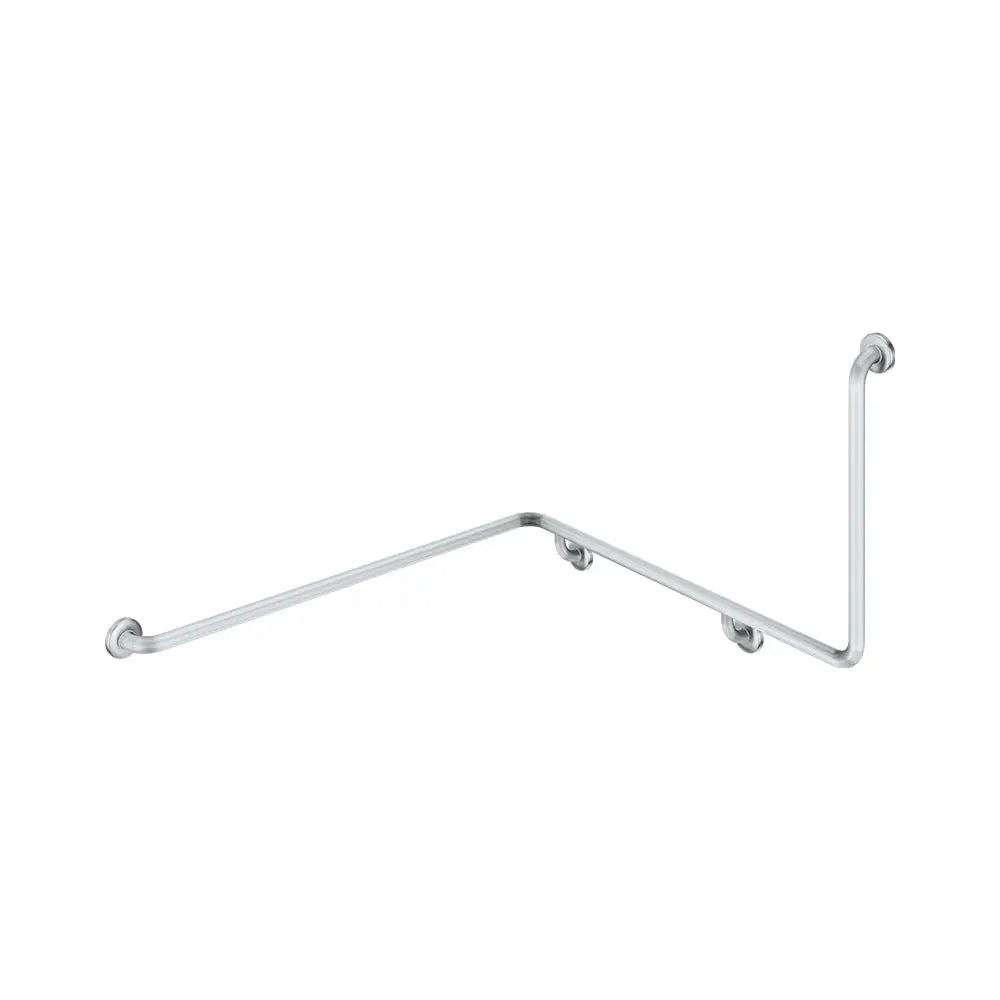 90° Accessible Left-Hand Wrap Around Grab Rail, Stainless Steel fienza