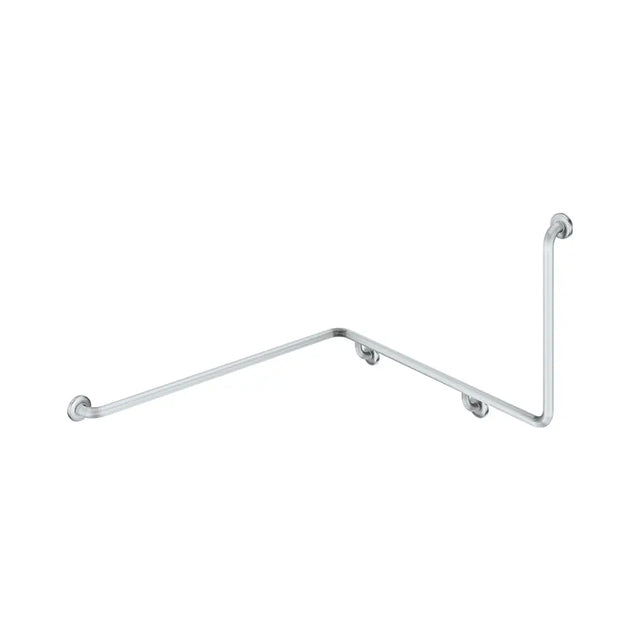 90° Accessible Left-Hand Wrap Around Grab Rail, Stainless Steel fienza