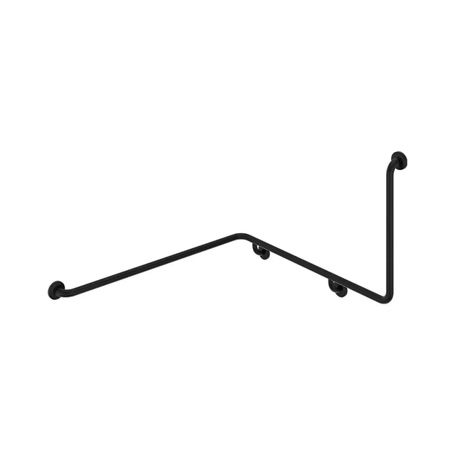 90° Accessible Left-Hand Wrap Around Grab Rail, Matte Black fienza