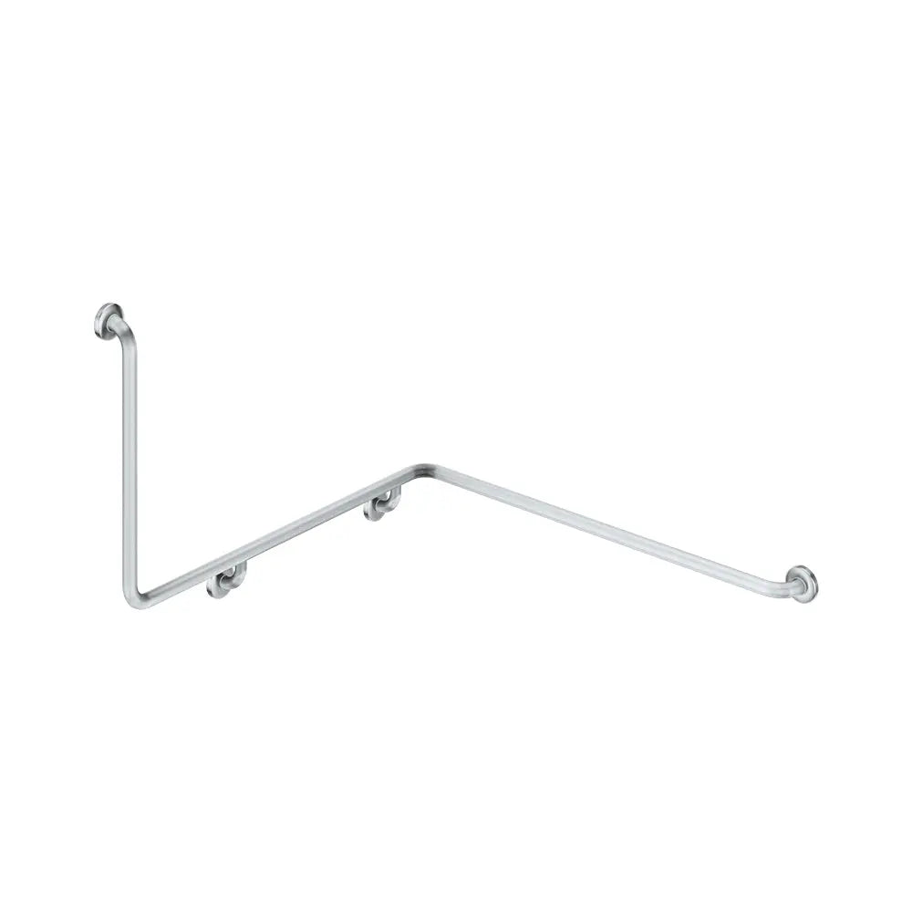 90° Accessible Right-Hand Wrap Around Grab Rail, Stainless Steel fienza