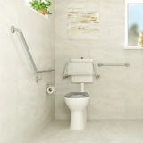 40° Accessible Care Right-Hand Grab Rail, Stainless Steel fienza