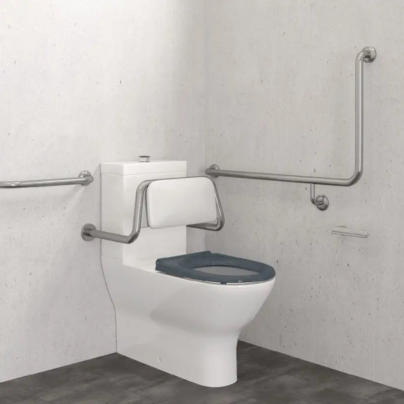 90° Accessible Care Left-Hand Grab Rail, Stainless Steel fienza