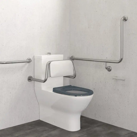 90° Accessible Care Left-Hand Grab Rail, Stainless Steel fienza