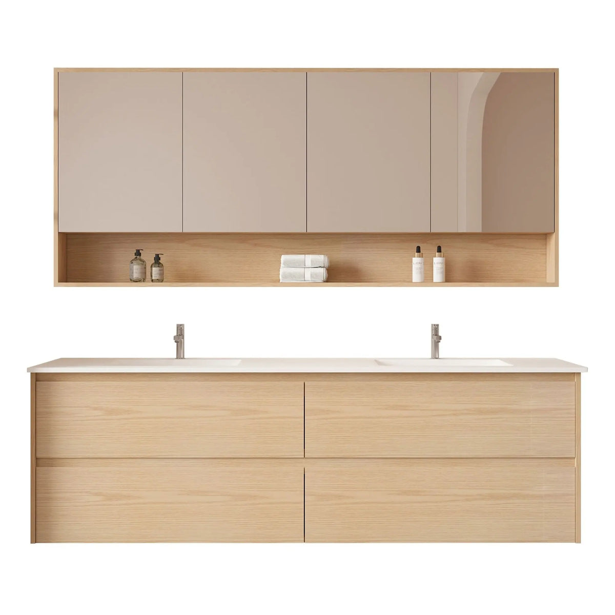 HERA 1800mm Wall-Hung Vanity - Tas Oak mercioaustralia