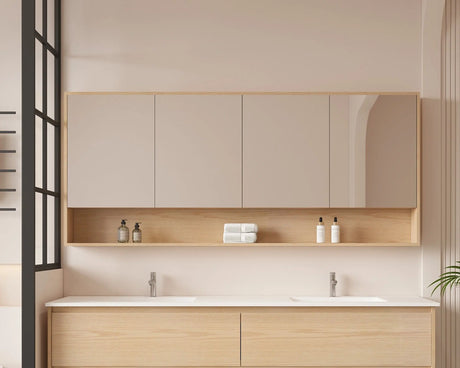 HERA 1800mm Shaving Cabinet - Tas Oak mercioaustralia