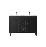 Harrington Floor PVC Cabinet Vanity 1200mm (Matte Black) (Double Bowl) Poseidon