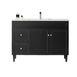 Harrington Floor PVC Cabinet Vanity 1200mm (Matte Black) (Single Bowl) Poseidon