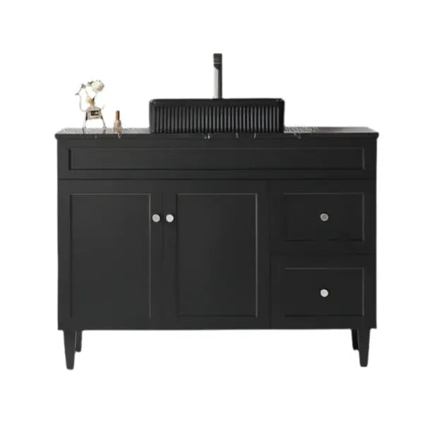 Harrington Floor PVC Cabinet Vanity 1200mm (Matte Black) (Single Bowl) Poseidon