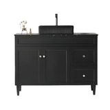 Harrington Floor PVC Cabinet Vanity 1200mm (Matte Black) (Single Bowl) Poseidon