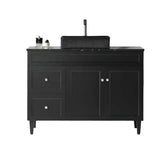 Harrington Floor PVC Cabinet Vanity 1200mm (Matte Black) (Single Bowl) Poseidon
