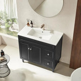 Harrington Freestanding PVC Vanity 900mm (Matte Black) Poseidon
