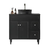 Harrington Freestanding PVC Vanity 900mm (Matte Black) Poseidon